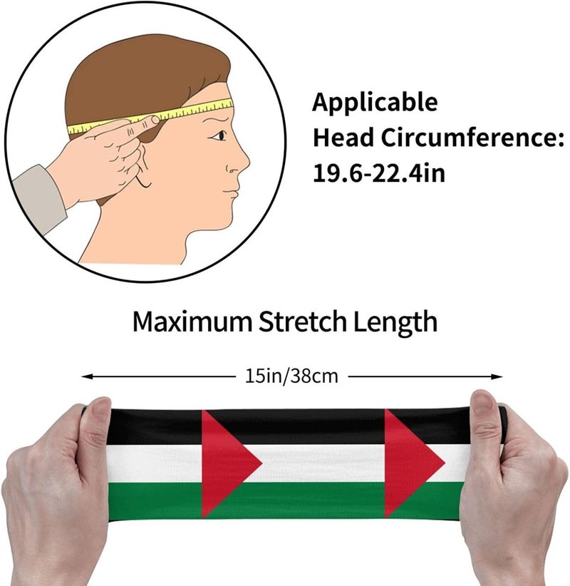 AKMCBSH National Flags Sports Sweatband Head Bands for Women Men - Moisture-Wicking Non-Slip Headband for Running Yoga Workout Fitness and Gym - Image 3